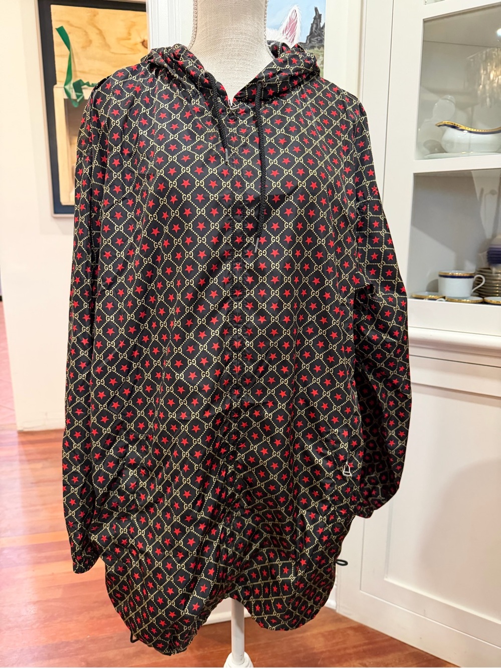 Gucci Unisex Windbreaker Jacket Red Star and GG Motif - Picture 12 of 15